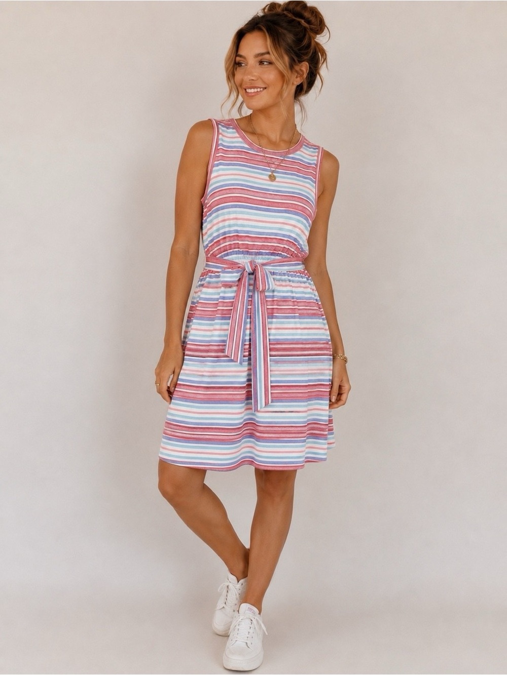 ✨🌸 Oddy Sleeveless Tie Waist Dress | Boutique Casual Spring Dress 🌸✨